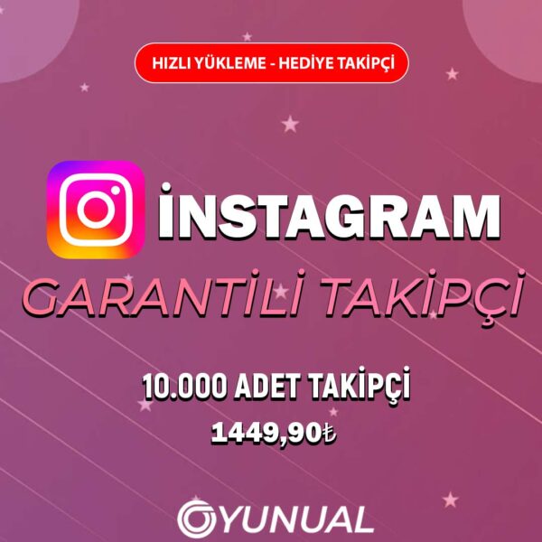 İnstagram 10000 Adet Garantili Takipçi