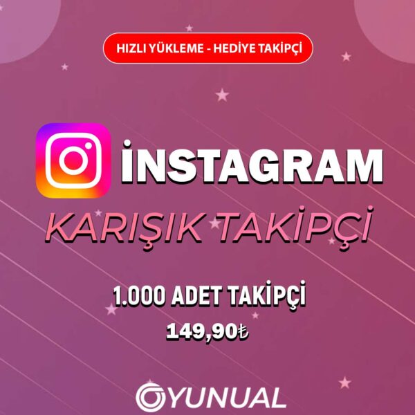 İnstagram 1000 Adet Karışık Takipçi