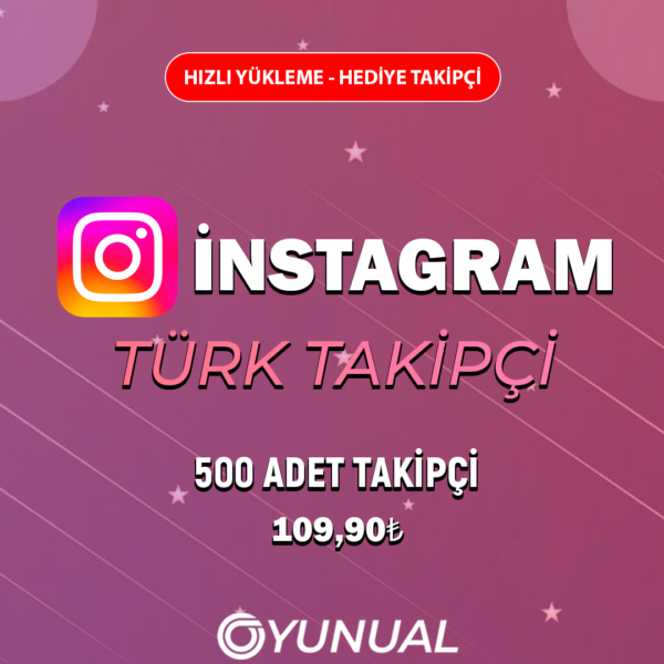 İnstagram 500 Adet Türk Takipçi